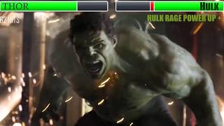 Thor vs Hulk The Avengers With Healthbars [upl. by Adnuhsor]