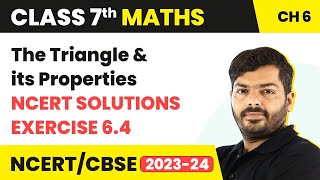 Class 7 Maths Chapter 6 Exercise 64  The Triangle amp Its Properties  NCERT Class 7 Maths [upl. by Morez]