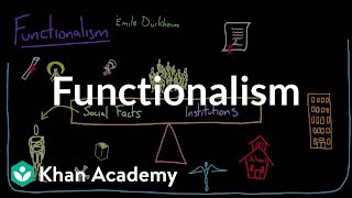 Functionalism  Society and Culture  MCAT  Khan Academy [upl. by Anelej630]