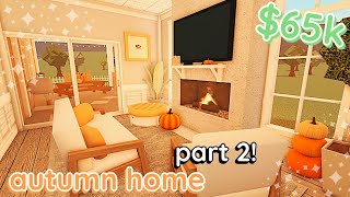 PART 2 Autumn Bloxburg House Build Interior [upl. by Mcgrody134]