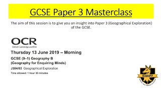 GCSE Geography  Paper 3 Masterclass [upl. by Ijar348]