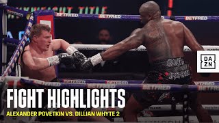 HIGHLIGHTS  Alexander Povetkin vs Dillian Whyte 2 [upl. by Arekahs]