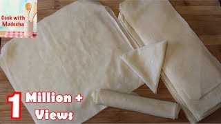 Learn How To Make Perfect Samosa Sheets In Oven And StovePanTawa  ENGLISH SUBTITLE [upl. by Peednama]