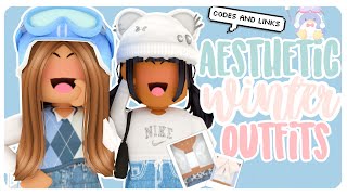 WINTER AESTHEIC Outfits With CODES and Links BLOXBURG [upl. by Harri]