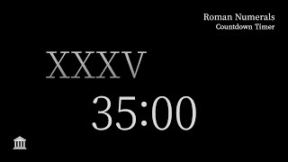 35 Minute Timer  Roman Numerals Countdown [upl. by Ahtrim]