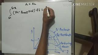 POWER SYSTEM  Critical clearing angle using equal area criterion [upl. by Nelg]