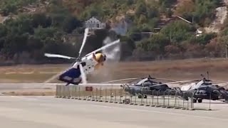 Russian helicopter Mi8 crash and explode [upl. by Okimat193]