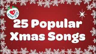 Top 20 Christmas Carols with Lyrics to SingAlong  1hour Playlist [upl. by Sausa856]