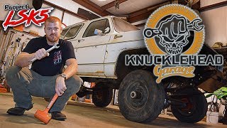 Project LS K5 Blazer Axle Swap 1 Tons  Knucklehead Garage [upl. by Lifton976]