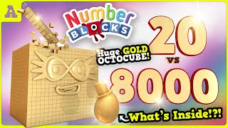 Gold OCTOCUBE Numberblock 8000 vs Smart Lookin 20  Special Golden Surprise [upl. by Graaf150]