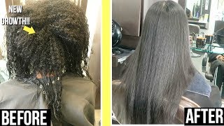 KERATIN TREATMENT ROUTINE ON RELAXED HAIR  LENGTH UPDATE [upl. by Johathan458]