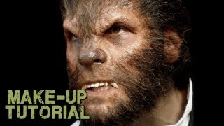 Werewolf Transformation Makeup  How to Apply Wolfman Prosthetics [upl. by Rolando954]