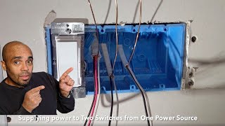 How to Install Two Light Switches from One Power Source line [upl. by Barbarese]