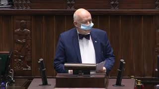 Janusz KorwinMikke w Sejmie przeciw maseczkom Mówi o quotspadku zdolności intelektualnychquot [upl. by Yunfei]