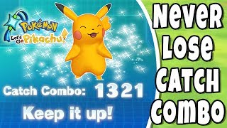 Never Lose Your Catch Combo Again in Pokemon Lets Go Best Shiny Hunting Trick to Keep Large Combo [upl. by Joiner436]