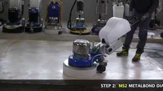 Marble floors How to grinding and polishing with Klindex Levighetor 650VS [upl. by Drofiar430]