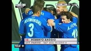 BAGGIO  against juventus 2001 [upl. by Nibaj]