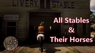 Red Dead Redemption 2  All Stables and Their Horses story mode epilogue [upl. by Hashim]