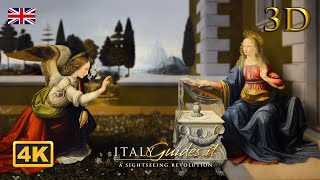 Annunciation 3D  By Leonardo Da Vinci  Uffizi Gallery in Florence [upl. by Mochun]