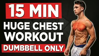 15 MINUTE CHEST amp SHOULDER WORKOUT DUMBBELLS ONLY [upl. by Koziarz84]