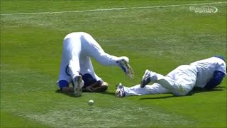 MLB Outfield Collisions [upl. by Anahsek481]