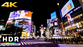 【4K HDR】Night Walk in Tokyo Shibuya 東京散歩 [upl. by Quillan]