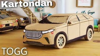 Kartondan araba yapımı  TOGG yerli otomobil  how to make car from cardboard  DIY maket araba [upl. by Lejeune823]