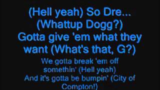 Snoop Dogg Ft Dr Dre  G Thang Lyrics [upl. by Medlin]