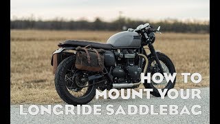 Longride Vintage Saddlebags  How to use the Saddleback system [upl. by Vittoria939]