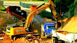 Excavators and Dumptrucks at work quotRaw Soundquot 35mins [upl. by Aerdnat88]