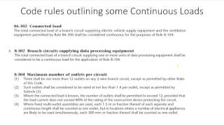 Continuous and Non  Continuous Load Calculations [upl. by Katrinka]