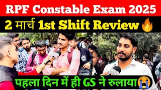 RPF Constable 2 march 1st shift Review  Rpf Exam Analysis toay  Student saviour [upl. by Thorfinn199]