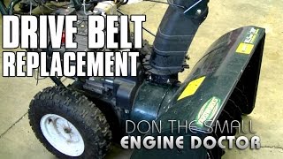 Snowblower Drive Belt Replacement  MTDCUB CADETYARDWORKSYARDMAN [upl. by Ahron]