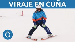 Cómo FRENAR y GIRAR en ESQUÍ ⛷️ Viraje en CUÑA [upl. by Rosenkrantz]