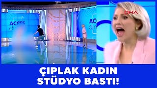 Canlı yayını basan çıplak kadın terör estirdi [upl. by Jollanta464]