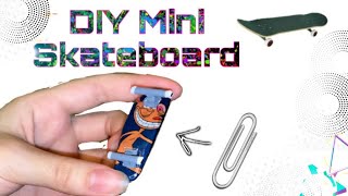 DIY Mini Skateboard Made With a Paperclip [upl. by Annael]