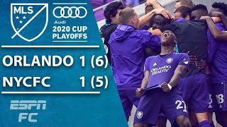 Orlando City overcome TWO RED CARDS and WILD penalty shootout to beat NYCFC  ESPN FC MLS Highlights [upl. by Leahcir]