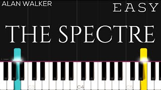 Alan Walker  The Spectre  EASY Piano Tutorial [upl. by Lindemann]