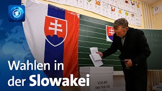 Parlamentswahl in der Slowakei beginnt [upl. by Anar]