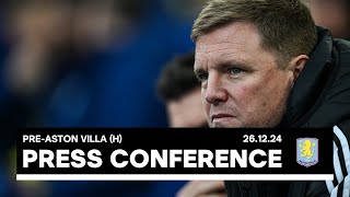 PRESS CONFERENCE  Eddie Howe preAston Villa H [upl. by Namyh]