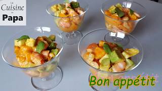 Verrines avocat mangue crevettes [upl. by Hanford]