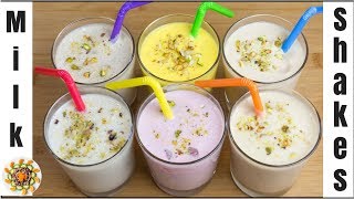 6 MilkShake Recipes without Ice Cream  Easy Milkshakes for Summer  6 Best Milkshake Recipes [upl. by Nylzor]