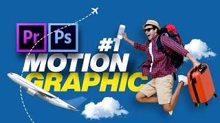 1 Motion Graphic or Social Media Animated Poster Design in Photoshop amp Premiere Pro [upl. by Zacek485]