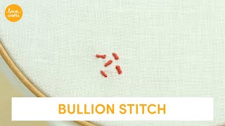 Bullion Stitch  Embroidery stitches [upl. by Llerreg]