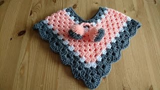 NewBorn  3 Months Poncho  Crochet  Tutorial  English [upl. by Azne]