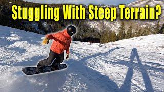 How To Snowboard Steep Terrain  Beginner guide [upl. by Torrence]