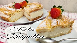 TARTA KARPATKA  MUY DELICIOSO ECONÓMICO Y FÁCIL [upl. by Eachern]