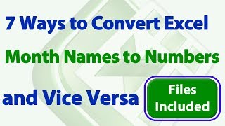 7 Ways to Convert Excel Month Names to Numbers and Numbers to Names [upl. by Ylrebma]