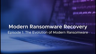 Modern Ransomware Recovery Series Episode 1 [upl. by Yonita]