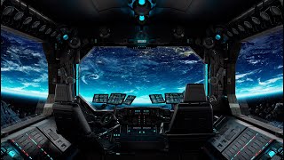 Spaceship Ambience Music for Relaxation Sleep or Studying  Space ASMR  Cozy Ambience [upl. by Airrehs923]